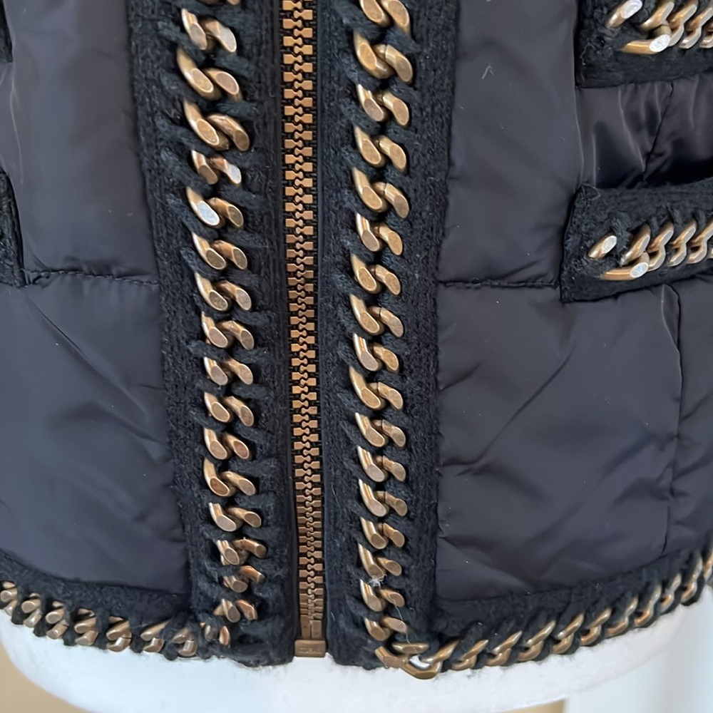 Whbm Black Chain Detail Nylon Jacket. Size Small. - image 8